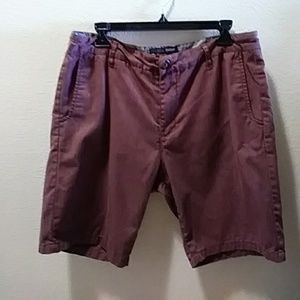 Mens burgundy shorts by Slim CHINO 34